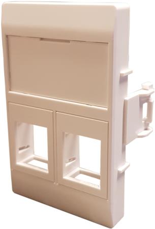 Dataudtag 2Xrj45 Keystone Type C Hvid - Billigelogvvs.dk - 