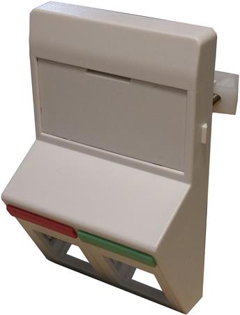 Dataudtag 2Xrj45 Keystone Type F Skrå Hv - Billigelogvvs.dk - 