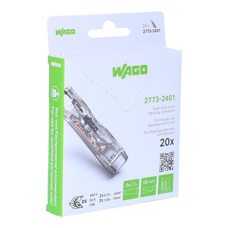 Wago Push Wire Inline Fjedersamlemuffe ⎮ 5401061972 ⎮ 5401061972 ⎮ 5401061972 ⎮ 