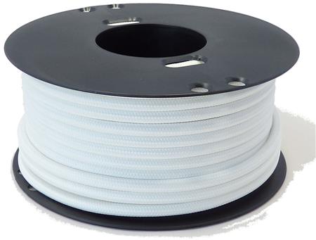 Ledning 2X0,75 70 Gr Textil Hvid Rg25 - Billigelogvvs.dk - 