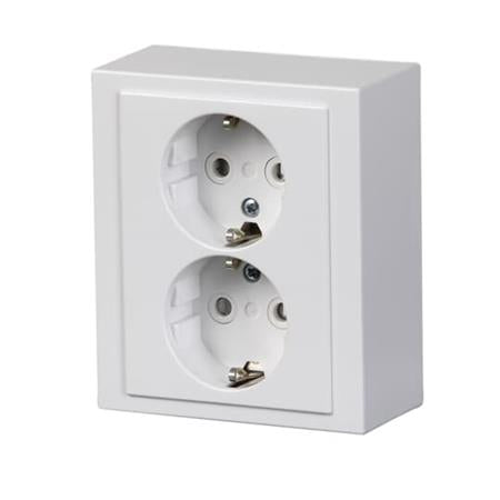 Abb Udvendig Dobbelt Stikkontakt Hvid ⎮ 5417575291 ⎮ 5417575291 ⎮ 5417575291 ⎮ 2TKA00001607