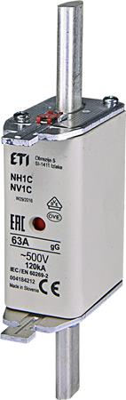 Sikring Nh1 63A Gg 500V ⎮ 3838895354109 ⎮ 0825100541 ⎮ 0825100541 ⎮ 004184212