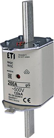 Sikring Nh2 200A Gg 500V ⎮ 0825100075 ⎮ 0825100075 ⎮ 0825100075 ⎮ 004185217