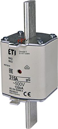 Sikring Nh2 315A Gg 500V ⎮ 3838895356028 ⎮ 0825101045 ⎮ 0825101045 ⎮ 004185222