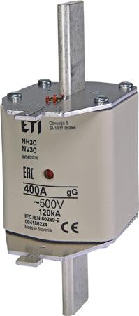 Sikring Nh3 400A Gg 500V ⎮ 3838895393405 ⎮ 0825101469 ⎮ 0825101469 ⎮ 004186224