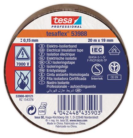 Isoleringstape Vde/Iec Pvc 20Mx19Mm Brun ⎮ 5439600052 ⎮ 986000051 ⎮ 5439600052 ⎮ 53988