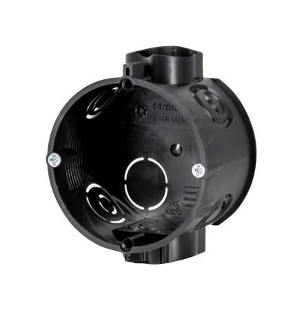Indmuringsdåse 45 Mm Dyb, M/Skruer Sort ⎮ 0810100077 ⎮ 0810100077 ⎮ 0810100077 ⎮ E106M25S