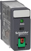 1C/O 10A Relæ Testknap+Led 24Vac
