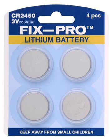 Batteri Cr2450 3,0V 560Mah ⎮ 0810001512 ⎮ 0810001512 ⎮ 0810001512 ⎮ 108044