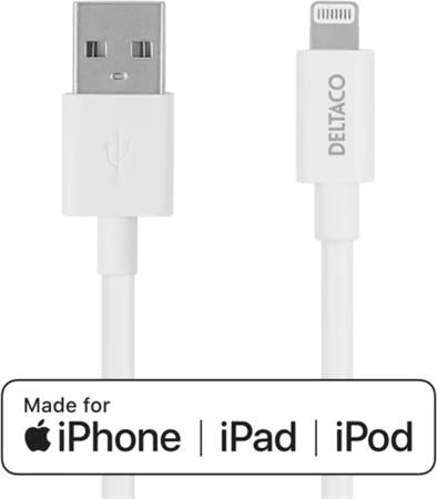 Usb-A Lightning Kabel, 0.5 M, Hvid ⎮ 8494150899 ⎮ 900026111 ⎮ 8494150899 ⎮ IPLH-4005