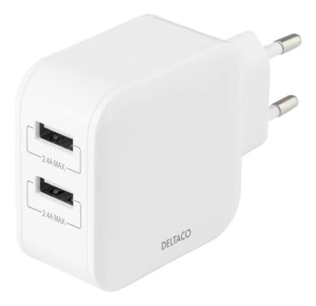 Deltaco Usb-Vægoplader ⎮ 8494151080 ⎮ 900026271 ⎮ 8494151080 ⎮ USB-AC175