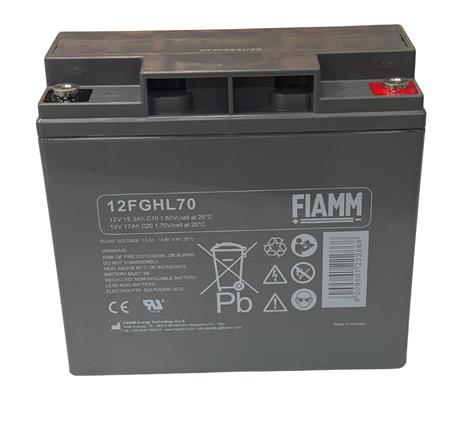 Fiamm 10 Års Blybatteri 12V/17Ah. ⎮ 5494506255 ⎮ 5494506255 ⎮ 5494506255 ⎮ 12FGHL70