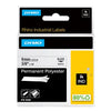 Rhino Perm.Poly Label 9Mm Hvid
