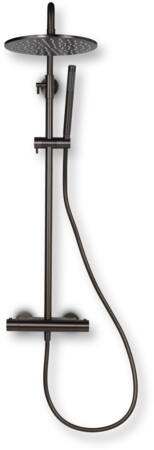 Brusesystem Ø250Mm Hovedbruser Gun Metal - Billigelogvvs.dk - 