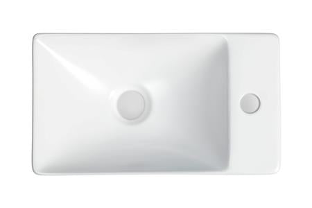 Håndvask Firk 38X22X10Cm Højre Mat Hvid - Billigelogvvs.dk - 