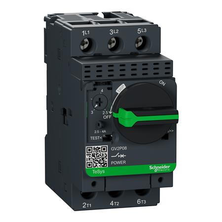 Motorværn 2,5 -4,0 A     Gv2P08 ⎮ 3389110213478 ⎮ 7522001234 ⎮ 7522001234 ⎮ GV2P08
