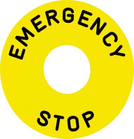 Skilt Ø60 Emerg.Stop Zb2By9330 ⎮ 3389110598070 ⎮ 7517113483 ⎮ 7517113483 ⎮ ZB2BY9330