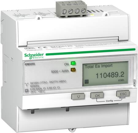 Kwh-Måler 3P+N 400V Ct X/5 Modb ⎮ 3606480481574 ⎮ 3398991501 ⎮ 3398991501 ⎮ A9MEM3255