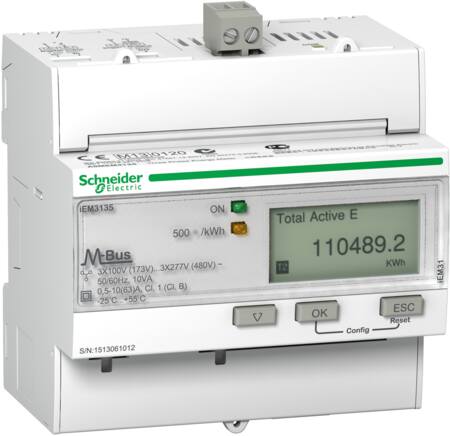 Kwh Måler 3P+N 400V 63A Mbus ⎮ 3606480616471 ⎮ 3398991682 ⎮ 3398991682 ⎮ A9MEM3135