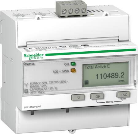 Kwh Måler 63A Bacnet 3F Mid ⎮ 3606480616488 ⎮ 3398516407 ⎮ 3398516407 ⎮ A9MEM3165
