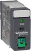 1C/O 10A Relæ Testknap+Led 24Vdc