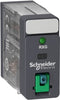2C/O 5A Relæ Testknap+Led 24Vdc