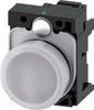Signallampe, 22Mm, Rund, Plast, Hvid