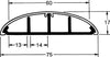 Gulvkanal 75X18 Mm Perlegrå 2 Meter