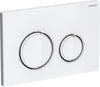 Sigma50 Hvid Glas/Krom Betjeningsplade