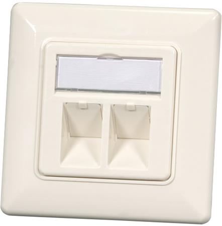 Dataudtag Euro 2Xrj45 Keystone Hvid 9010 ⎮ 4049759293734 ⎮ 0810001094 ⎮ 0810001094 ⎮ ET-25085V3