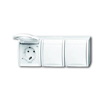 Ocean Schuko Stikkontakt Trippel Hvid ⎮ 4011395079669 ⎮ 5417562602 ⎮ 5417562602 ⎮ 2CKA002084A0712