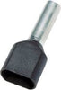 Terminalrør Sort 2X6/14