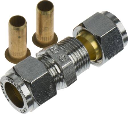 Forkromet Samler 12Mm Til Pex-Rør ⎮ 5705154184488 ⎮ 044070312 ⎮ 0233133485 ⎮ 