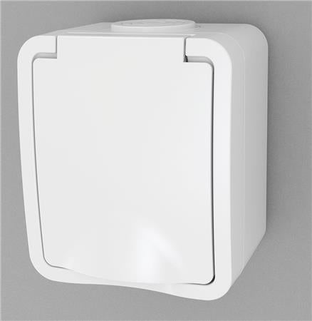 Stikdåse Enkelt Schuko Ip54 Hvid ⎮ 5401020589 ⎮ 5401020589 ⎮ 5401020589 ⎮ 20960