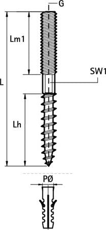 Ansatsskrue M8X50Mm A2 ⎮ 8712993059942 ⎮ 018058105 ⎮ 5439010200 ⎮ 