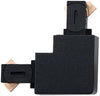 Zip 230V Vinklet Stykke Mat-Sort