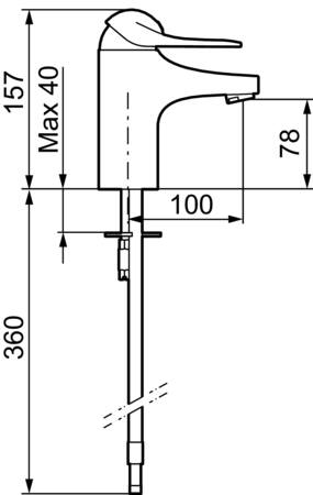 9000E Ii  Håndvaskarmatur U/Bv ⎮ 7391887232718 ⎮ 701578304 ⎮ 0270212521 ⎮ 