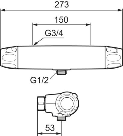 9000Xe Termostatarmatur 150 C/C ⎮ 7391887260162 ⎮ 722812104 ⎮ 0200206972 ⎮ 86801500
