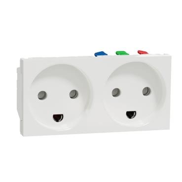 Dobbelt Stikkontakt (45X90) White ⎮ 3606481464217 ⎮ 9139123817 ⎮ 9139123817 ⎮ NU309818
