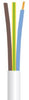 Ledning 3G0,75 H03Vv-F Hvid R100