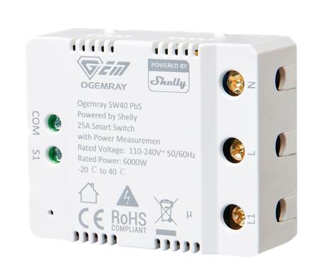 Smart Relay 25A - Powered By Shelly ⎮ 5401046021 ⎮ 5401046021 ⎮ 5401046021 ⎮ 