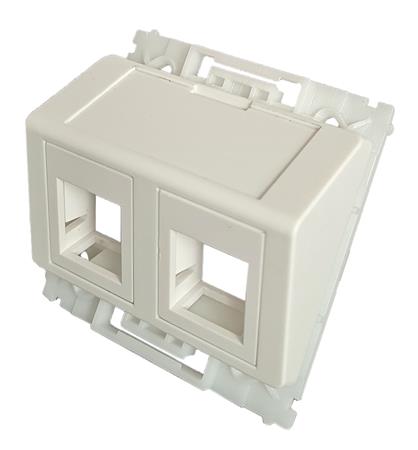Dataudtag 2Xrj45 Keystone Type O Skrå Hv - Billigelogvvs.dk - 