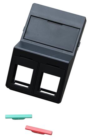 Dataudtag 2Xrj45 Keystone Type F Skrå Kg - Billigelogvvs.dk - 