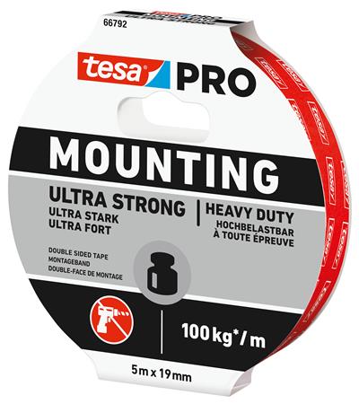 Monteringstape Pro 66792 100Kg 5Mx19Mm ⎮ 4063565115356 ⎮ 986000007 ⎮ 5439600008 ⎮ 66792