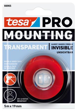 Monteringstape Pro 66965 Klar 5Mx19Mm ⎮ 4063565116278 ⎮ 986000001 ⎮ 5439600001 ⎮ 66965