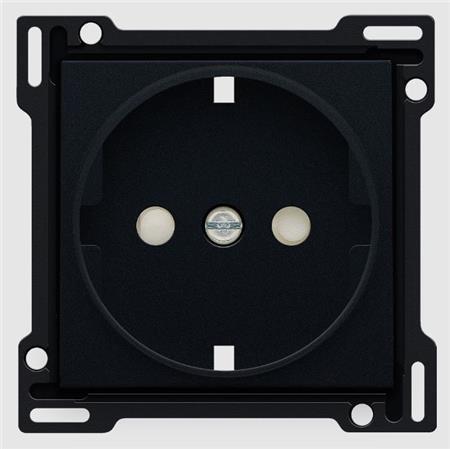 Afdæk. Schuko Stikk Black Coat - Billigelogvvs.dk - 
