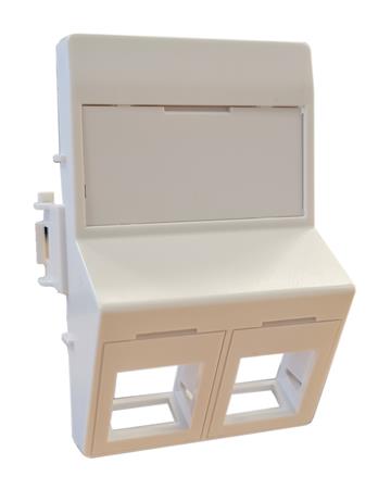 Dataudtag 2Xrj45 Keystone Type C Skrå Hv ⎮ 5705721142095 ⎮ 0886112604 ⎮ 0886112604 ⎮ RLP2041-169