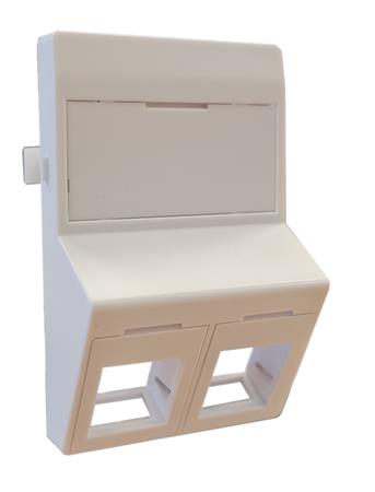 Dataudtag 2Xrj45 Keystone Type F Skrå Hv ⎮ 5705721139828 ⎮ 0886110130 ⎮ 0886110130 ⎮ RLP2061-169