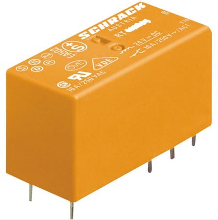 Schrack Printrelæ 8A, 2C/O, 24V Dc ⎮ 9004839019142 ⎮ 5401024937 ⎮ 5401024937 ⎮ 