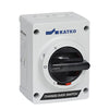 Omskifter 1-0-2 25 A / 11 Kw 4 Poler Grå
